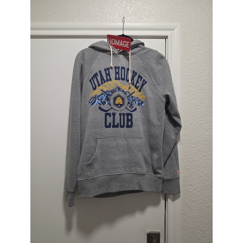 NWT Homage Retro & Utah Hockey Club Grey Hoodie Sz S